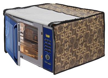 

Glassiano Geometric Gold Printed Microwave Oven Cover for Samsung 23 Litre Solo Microwave Oven (MS23F301TAK TL Black)