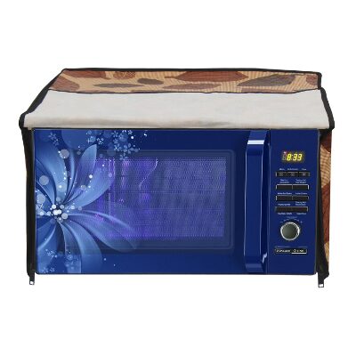 

Glassiano Leaves Printed Microwave Oven Cover for IFB 20BC4 20 L 1200 W Convection Microwave Oven (Black)