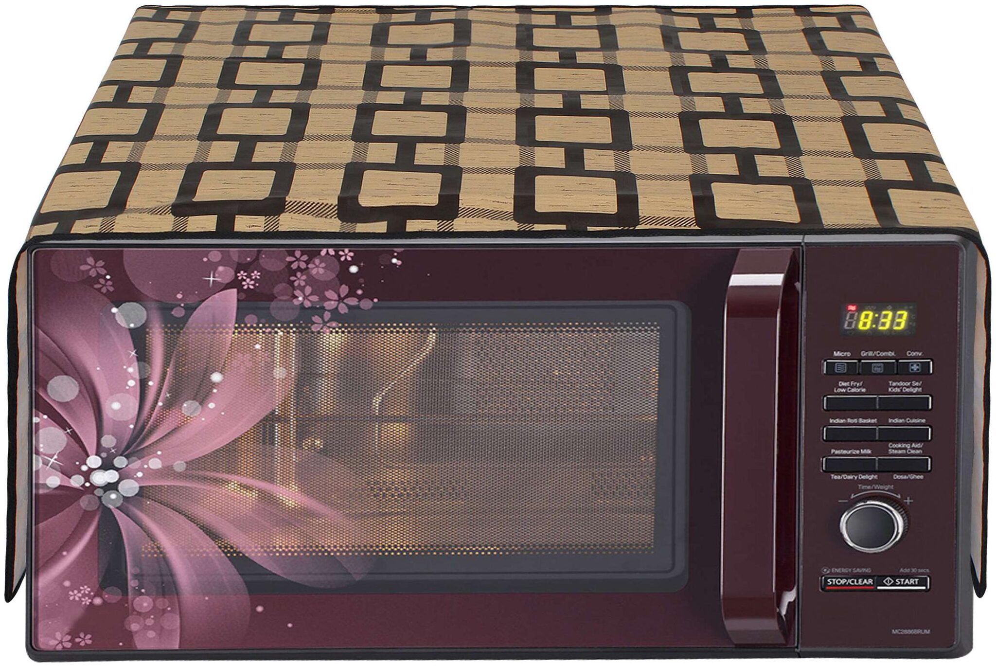 

Glassiano Microwave Oven Top Cover For 27 L With 6 Pockets Utility Size 76 2 x 48 26 cm (30x19 inch)