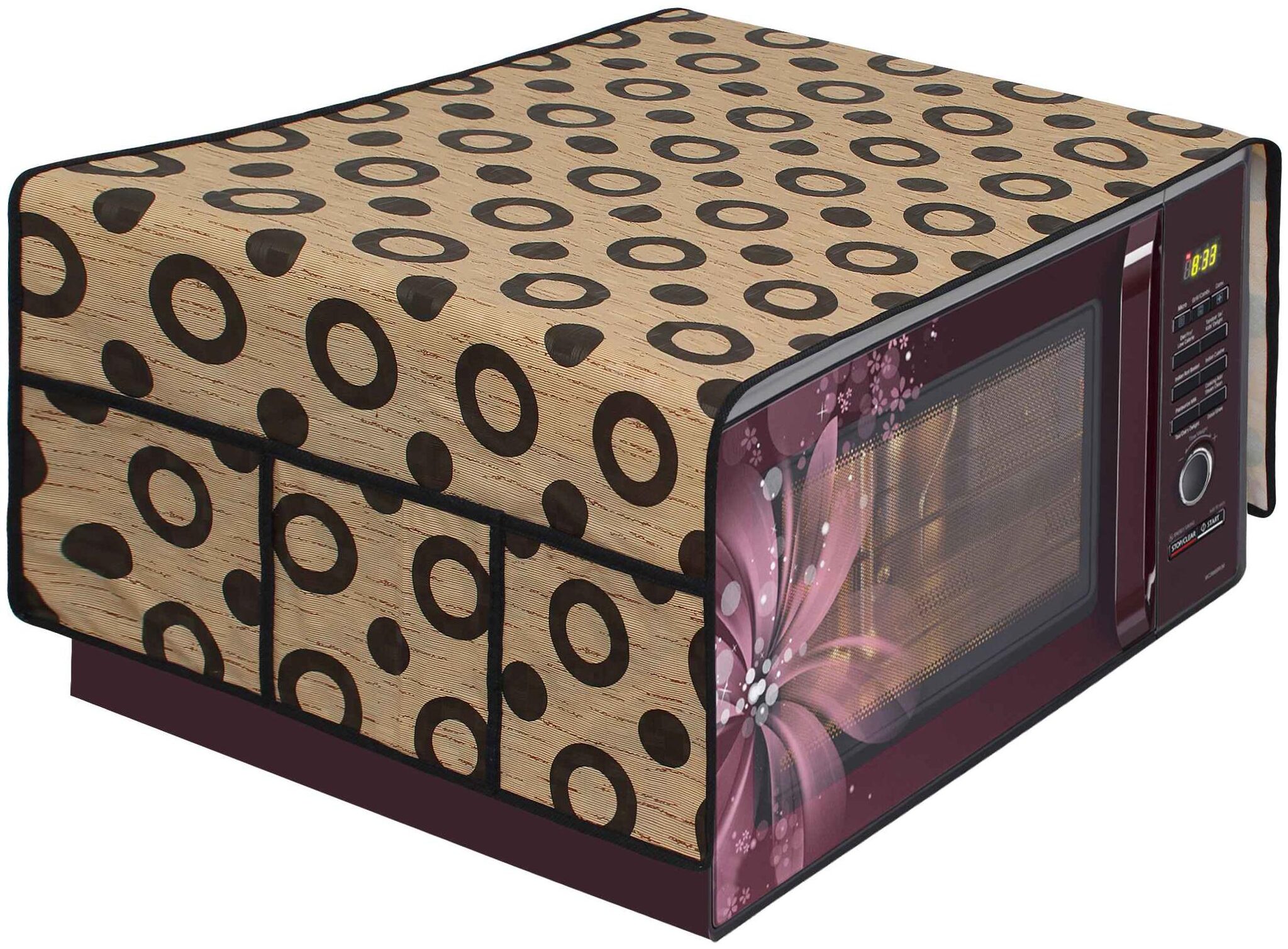

Glassiano Microwave Oven Top Cover For 17 L With 6 Pockets Utility Size 63 5 x 38 1 cm (25x15 inch)