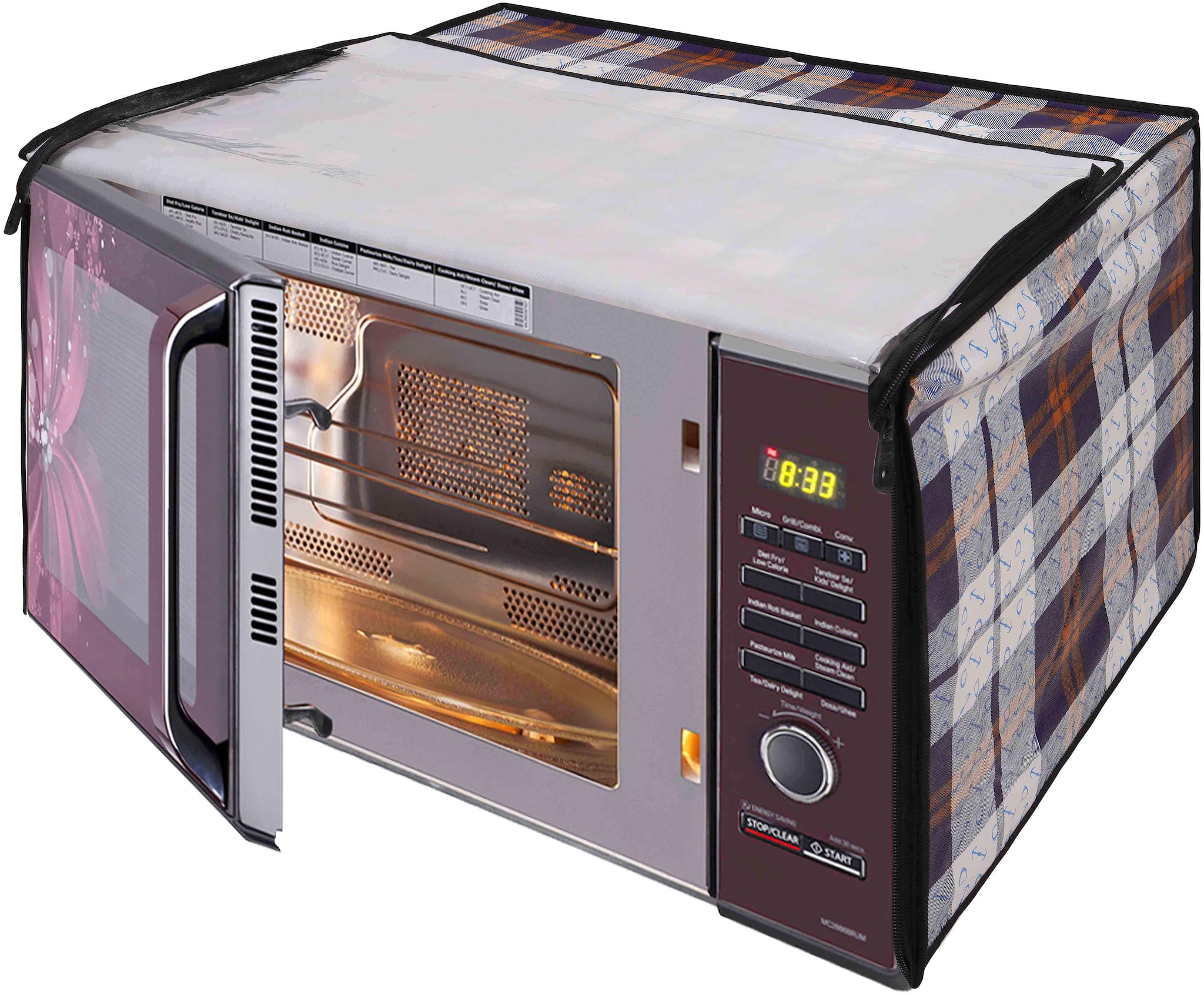

Glassiano Microwave Oven Cover for BPL 20 L BPLMW20C1G Multicolor