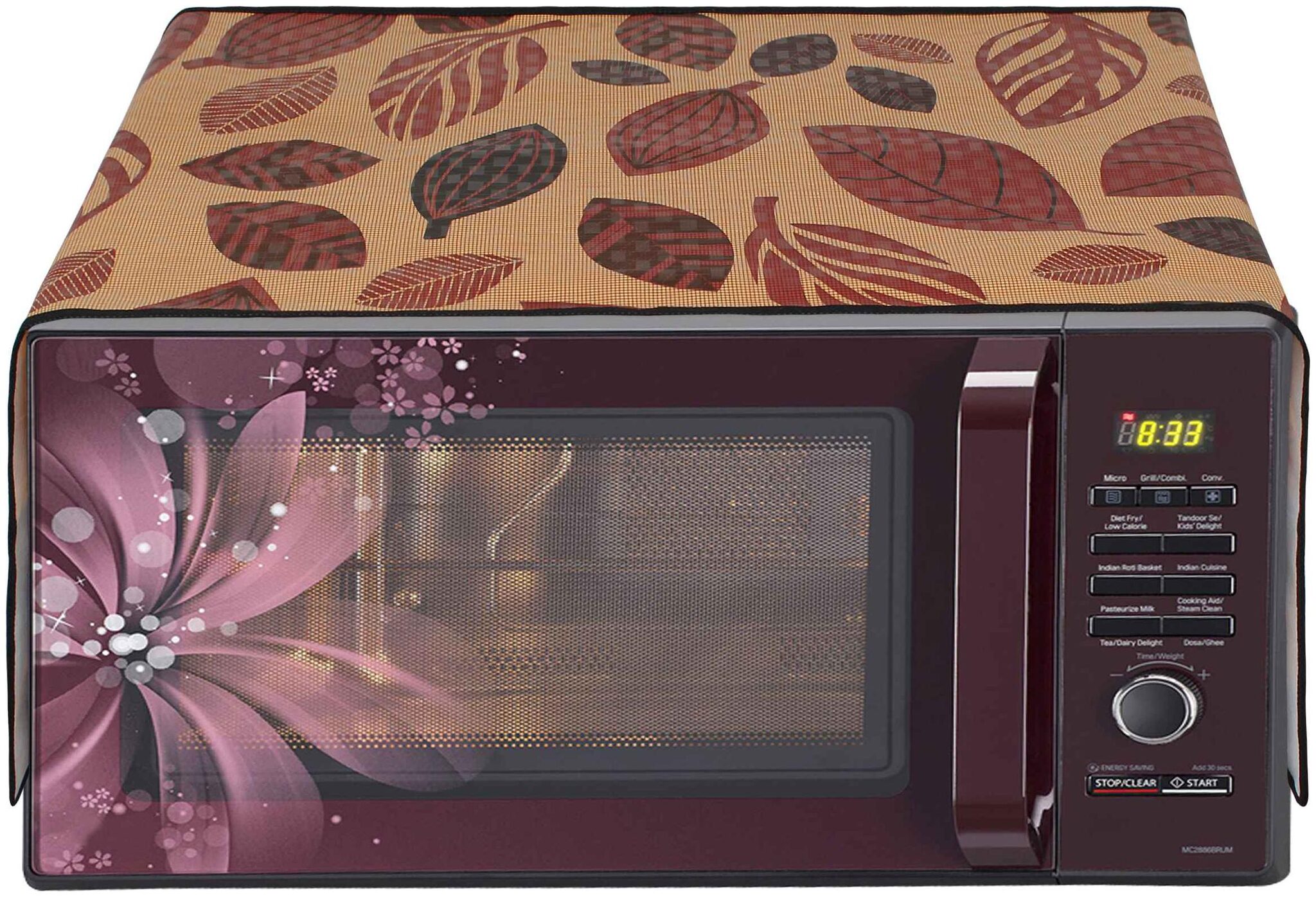 

Glassiano Microwave Oven Top Cover For 28 L With 6 Pockets Utility Size 76 2 x 48 26 cm (30x19 inch)