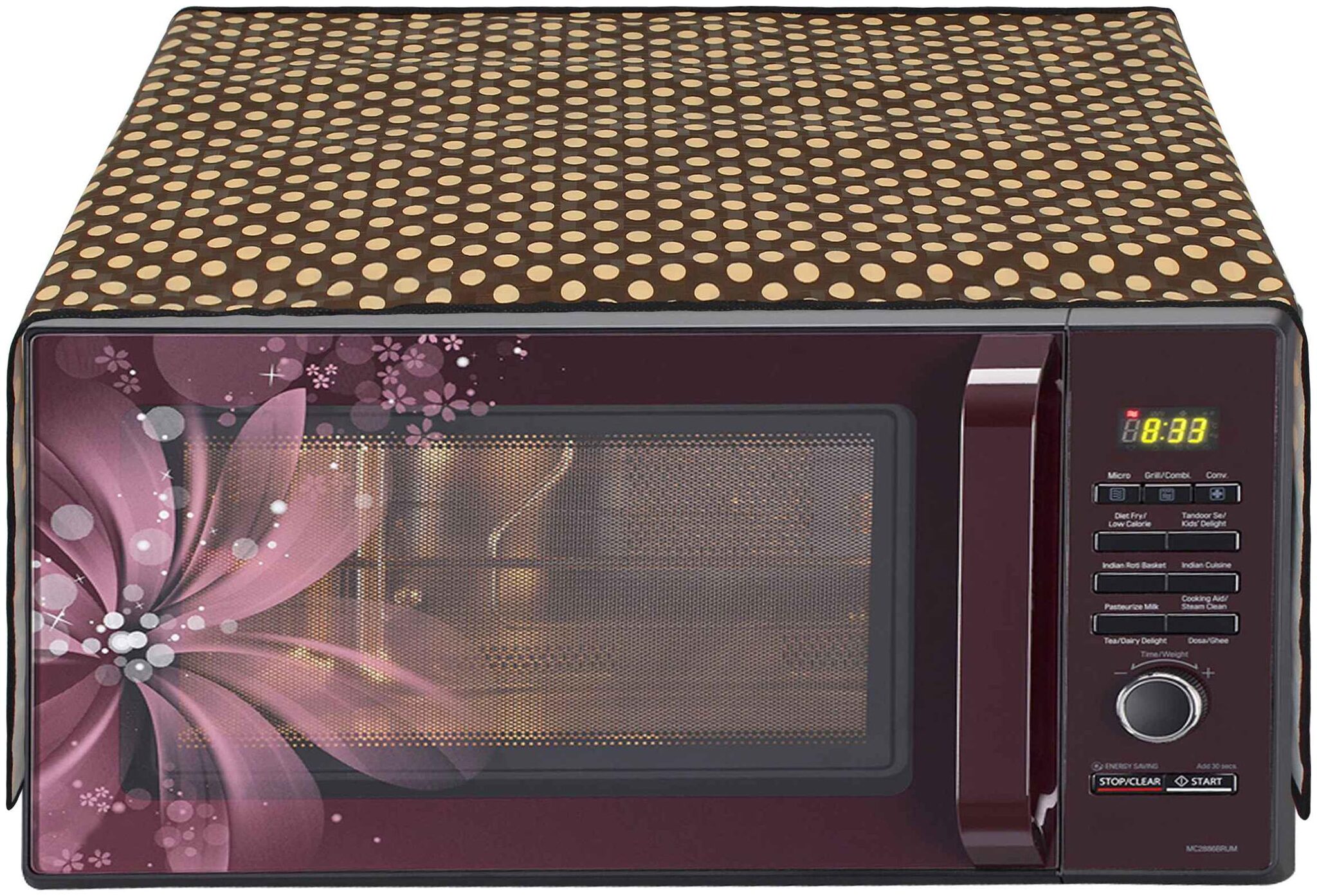

Glassiano Microwave Oven Top Cover For 27 L With 6 Pockets Utility Size 76 2 x 48 26 cm (30x19 inch)