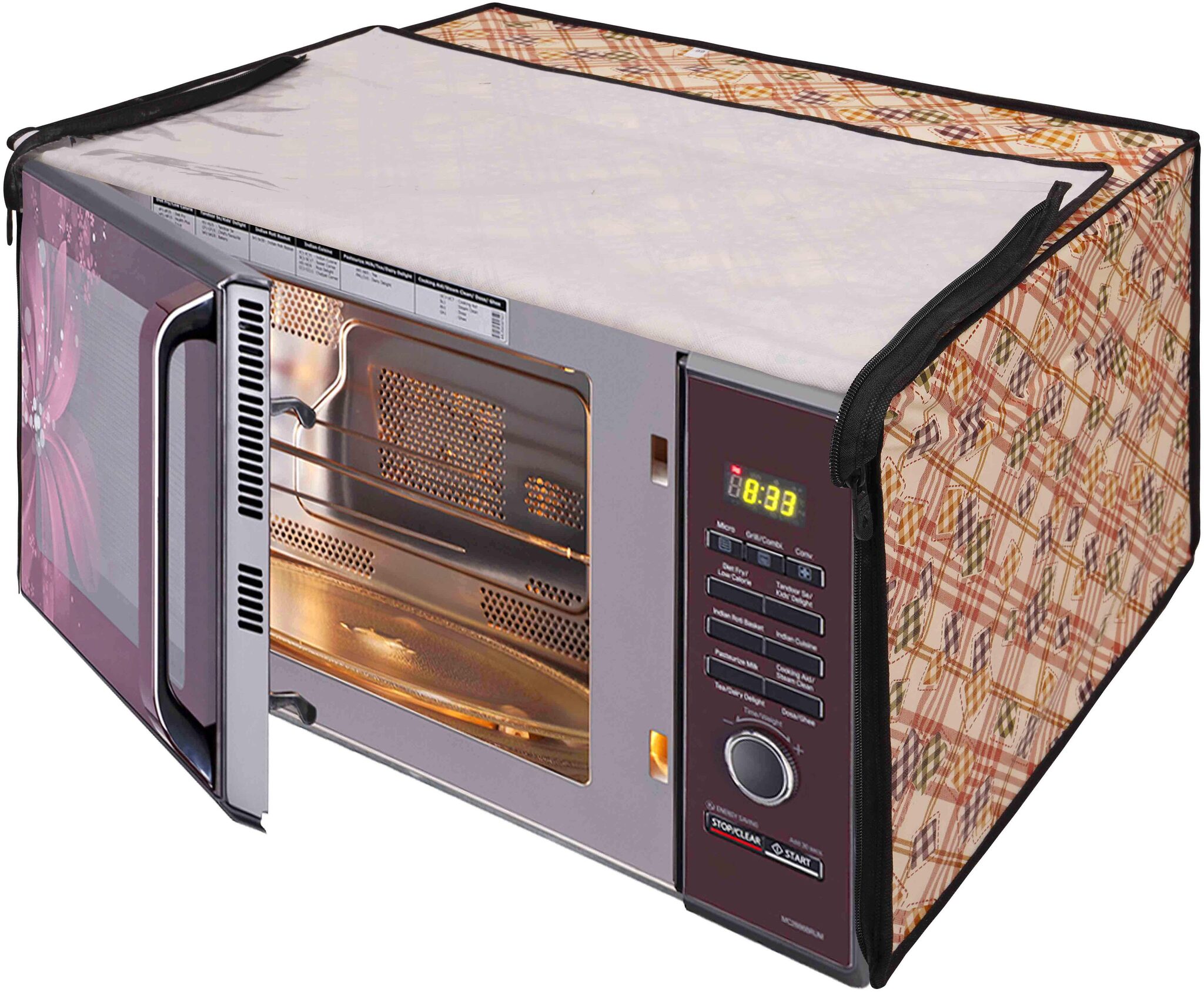 

Glassiano Microwave Oven Cover for LG 28 L MJ2886BFUM Multicolor