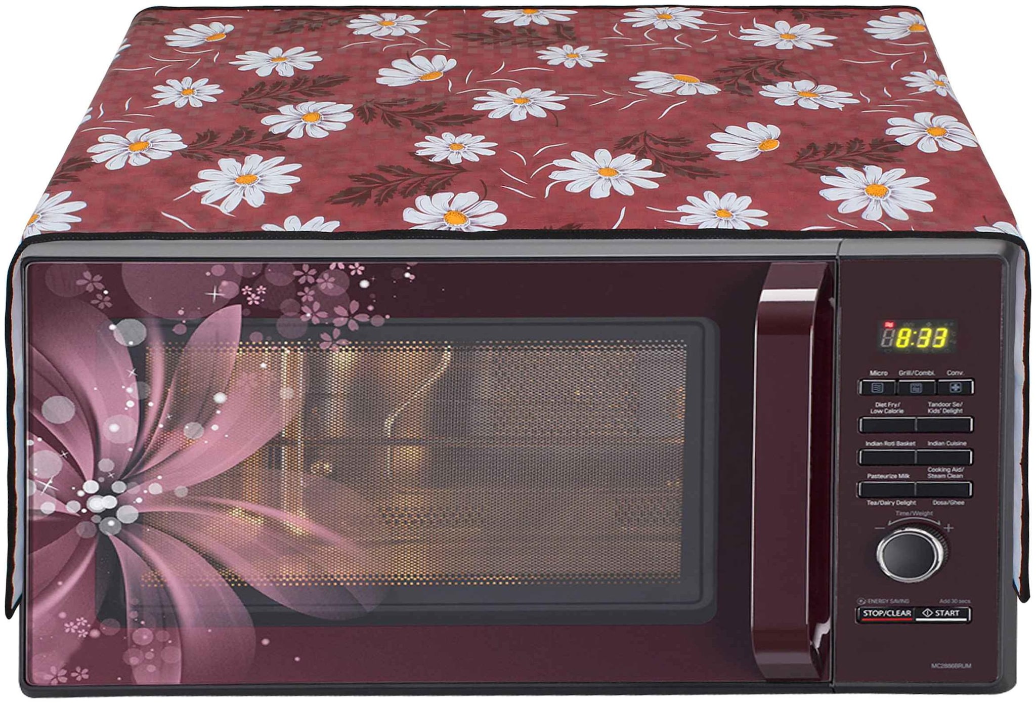 

Glassiano Microwave Oven Top Cover For 21 L With 6 Pockets Utility Size 76 2 x 48 26 cm (30x19 inch)