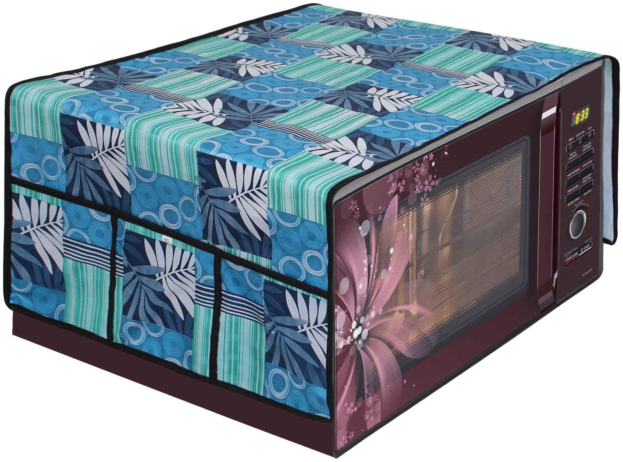 

Glassiano Microwave Oven Top Cover For 30 L With 6 Pockets Utility Size 76 2 x 48 26 cm (30x19 inch)