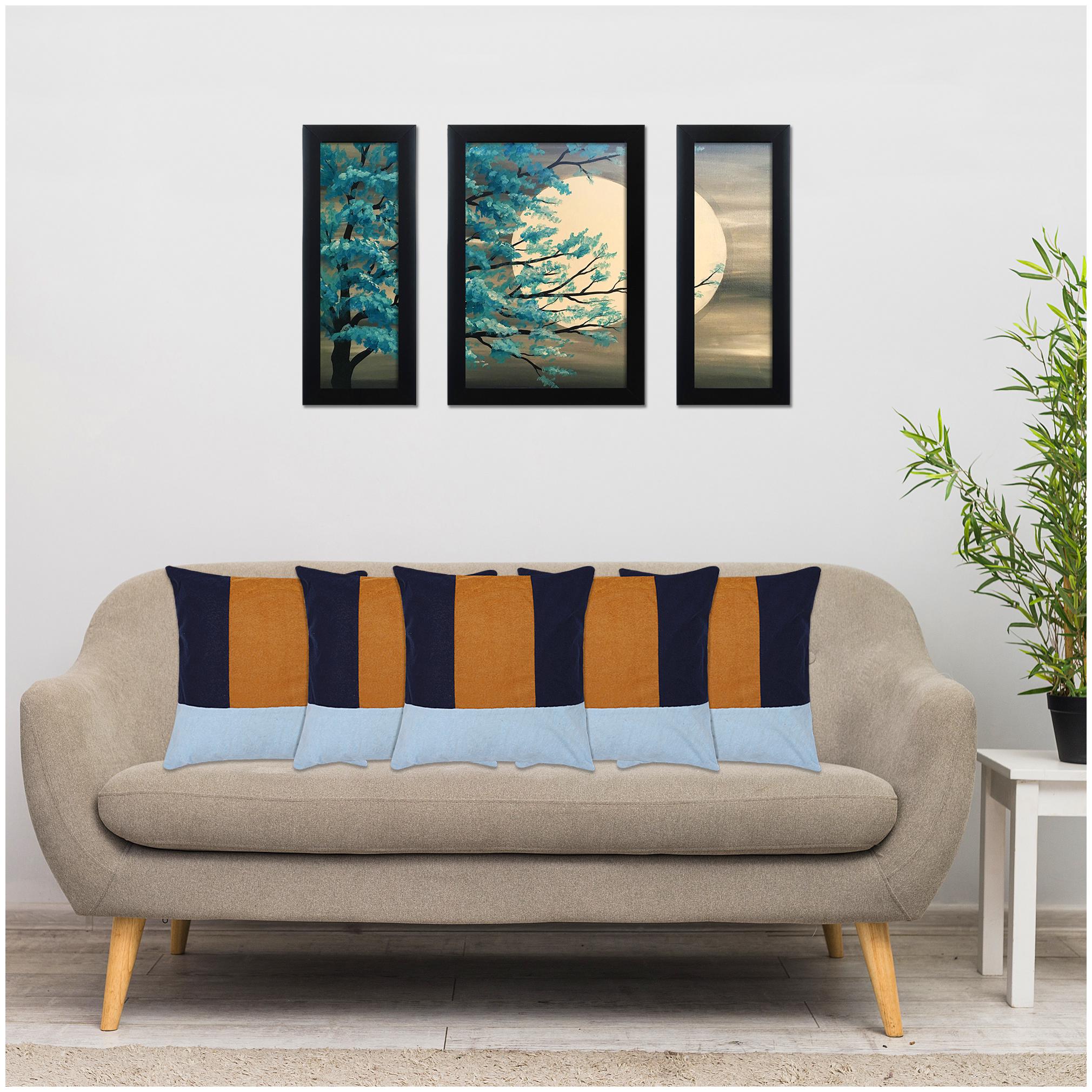 

Glassiano Pack of 5 Designer Decorative Cushion Covers