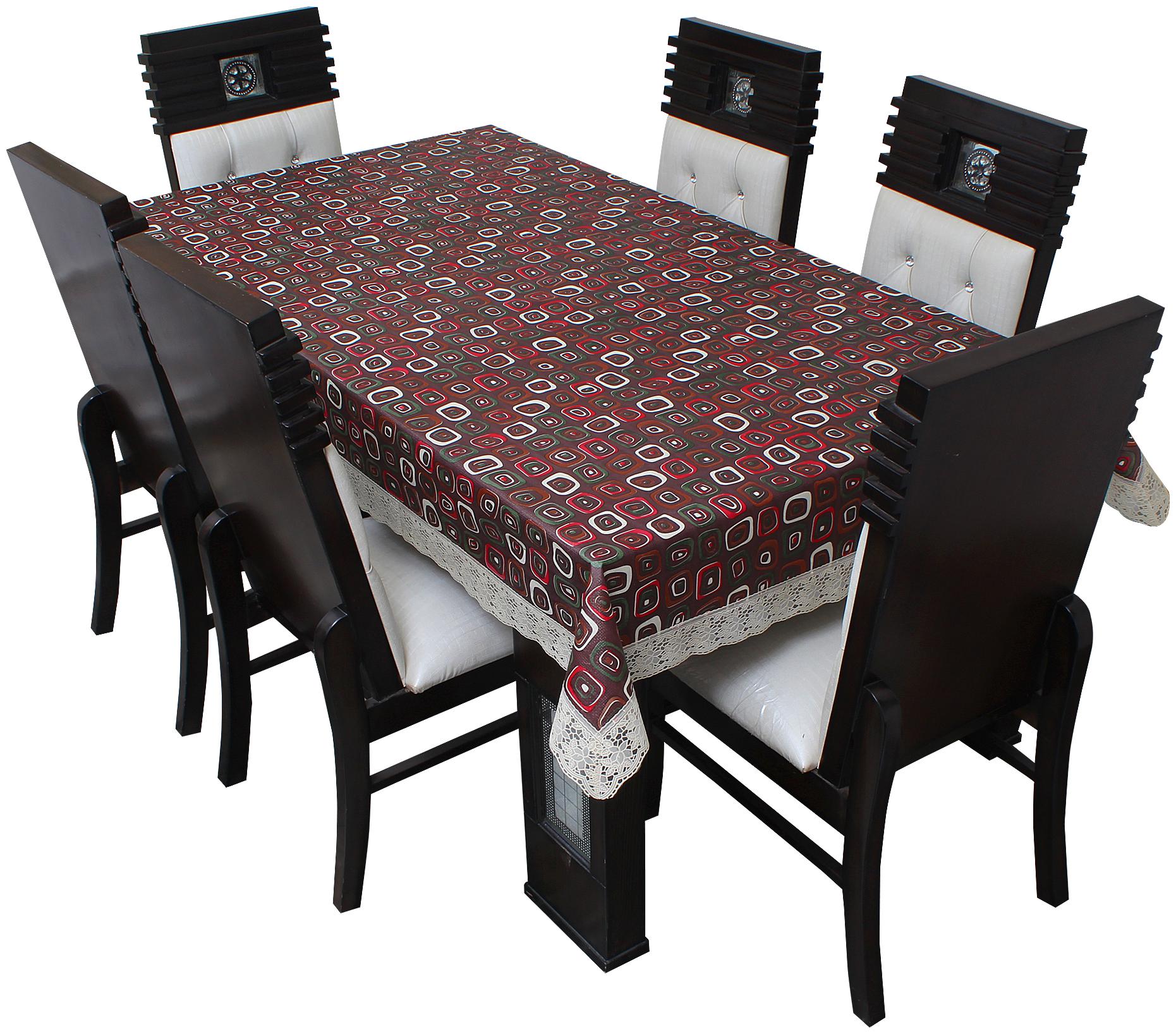 

Glassiano Printed Waterproof 6 Seater Table Cover for Dinning Table Plastic Size 60x90 Inch S65