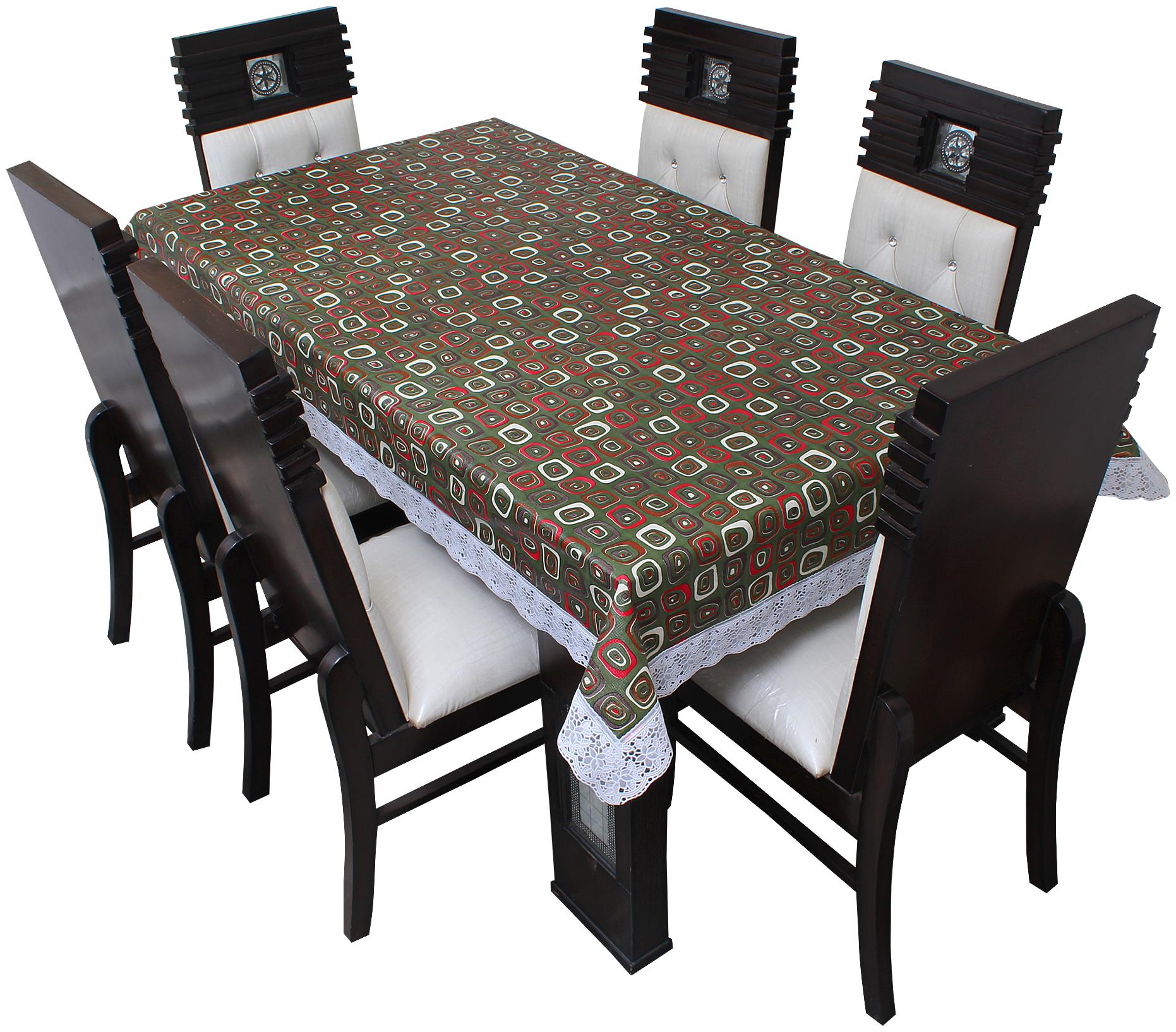 

Glassiano Printed Waterproof 8 Seater Dinning Table Cover Plastic Size 60x108 Inch S63