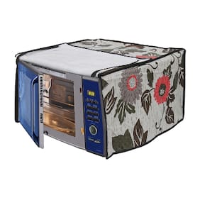 Glassiano Printed Microwave Oven Cover for LG 28 Litre Convection Microwave Oven MC2886SFU Silver
