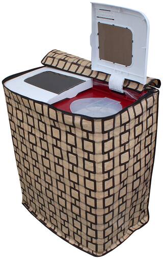 Glassiano Printed Waterproof & Dustproof Washing Machine Cover For semi automatic GEM GWM95BR 7.5 kgWashing Machine