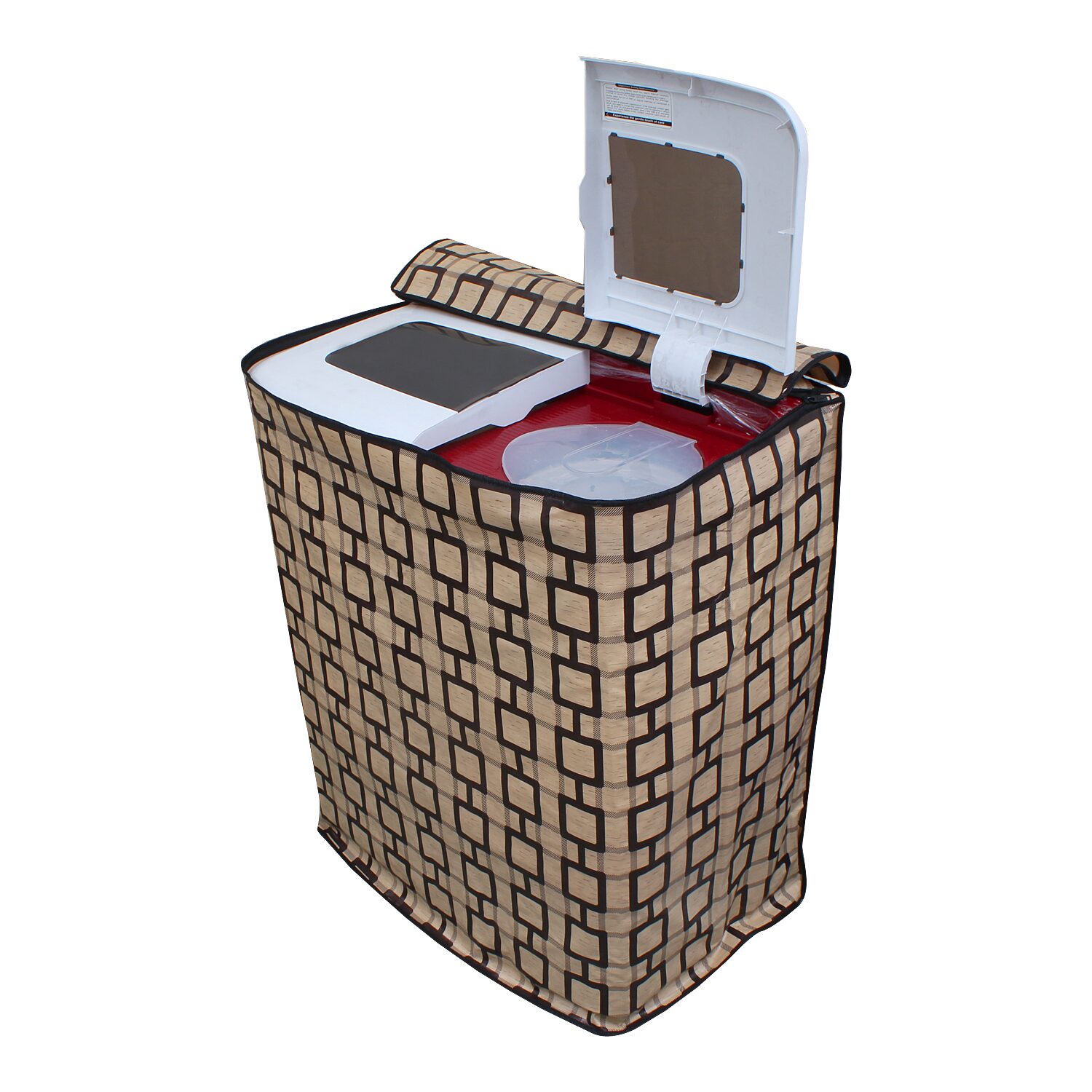 

Glassiano Printed Waterproof Dustproof Washing Machine Cover For semi automatic Godrej GWS 7002 PPC 7 kgWashing Machine