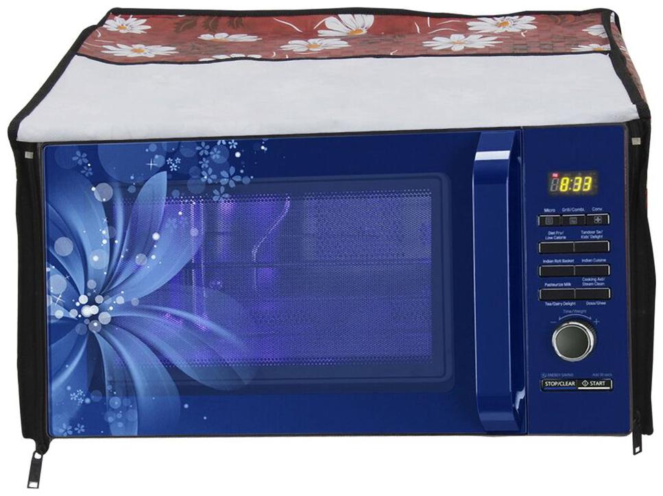 

Glassiano Printed Microwave Oven Cover for IFB 25 Litre Convection Model 25SC4 Metallic Silver
