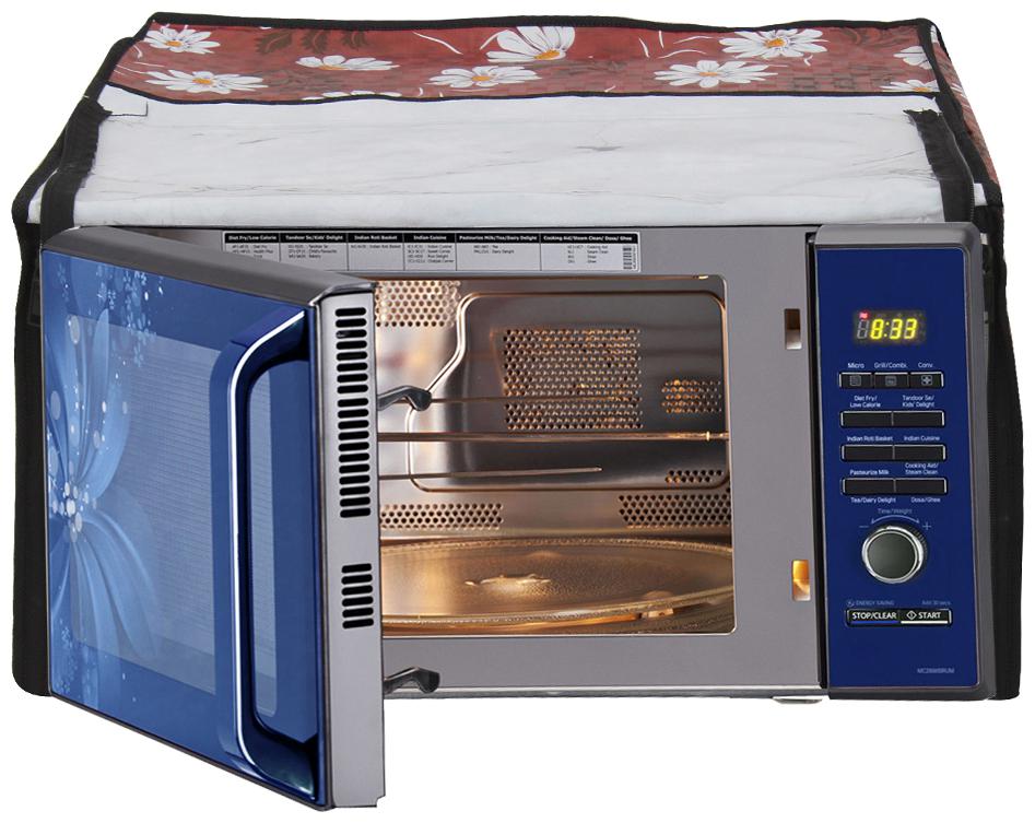 

Glassiano Printed Microwave Oven Cover for LG 21 Litre Convection Microwave Oven MC2146BL Black