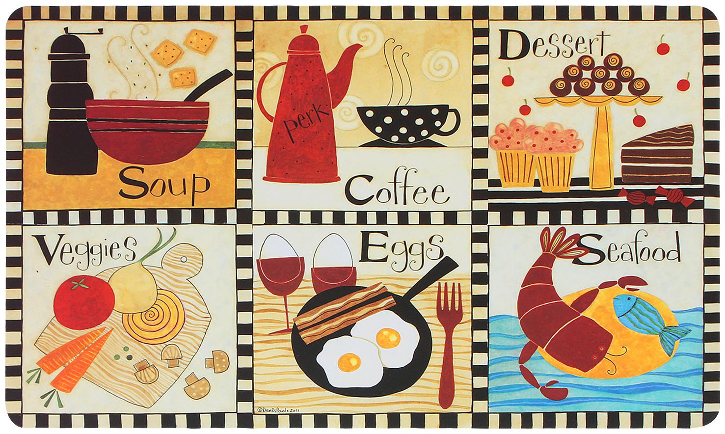 

Glassiano PVC Dining Table Place Mats Abstract Printed (Pack of 6)