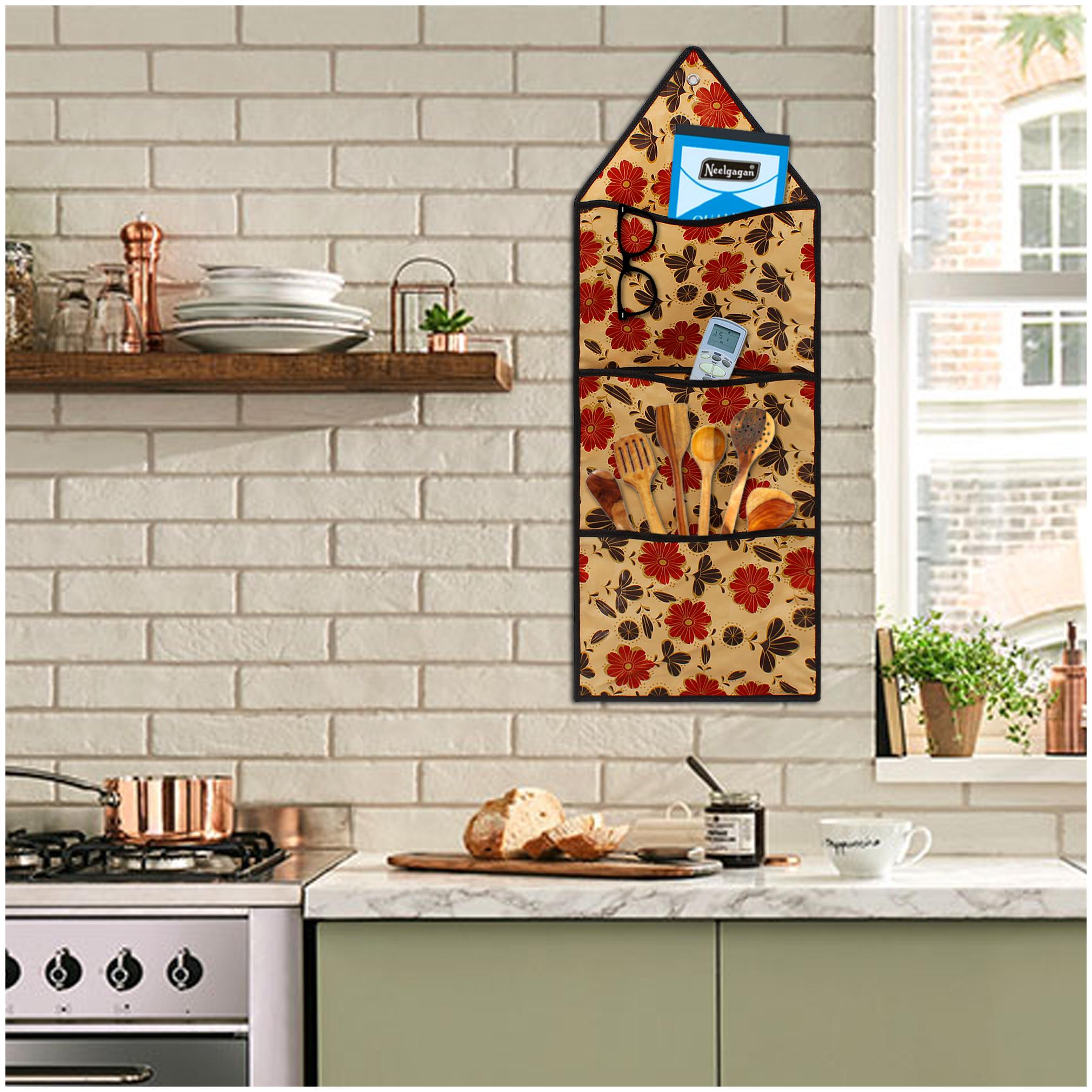 

Glassiano Wall Hanging Storage 3 Pockets Home Organizer Wardrobe Storage
