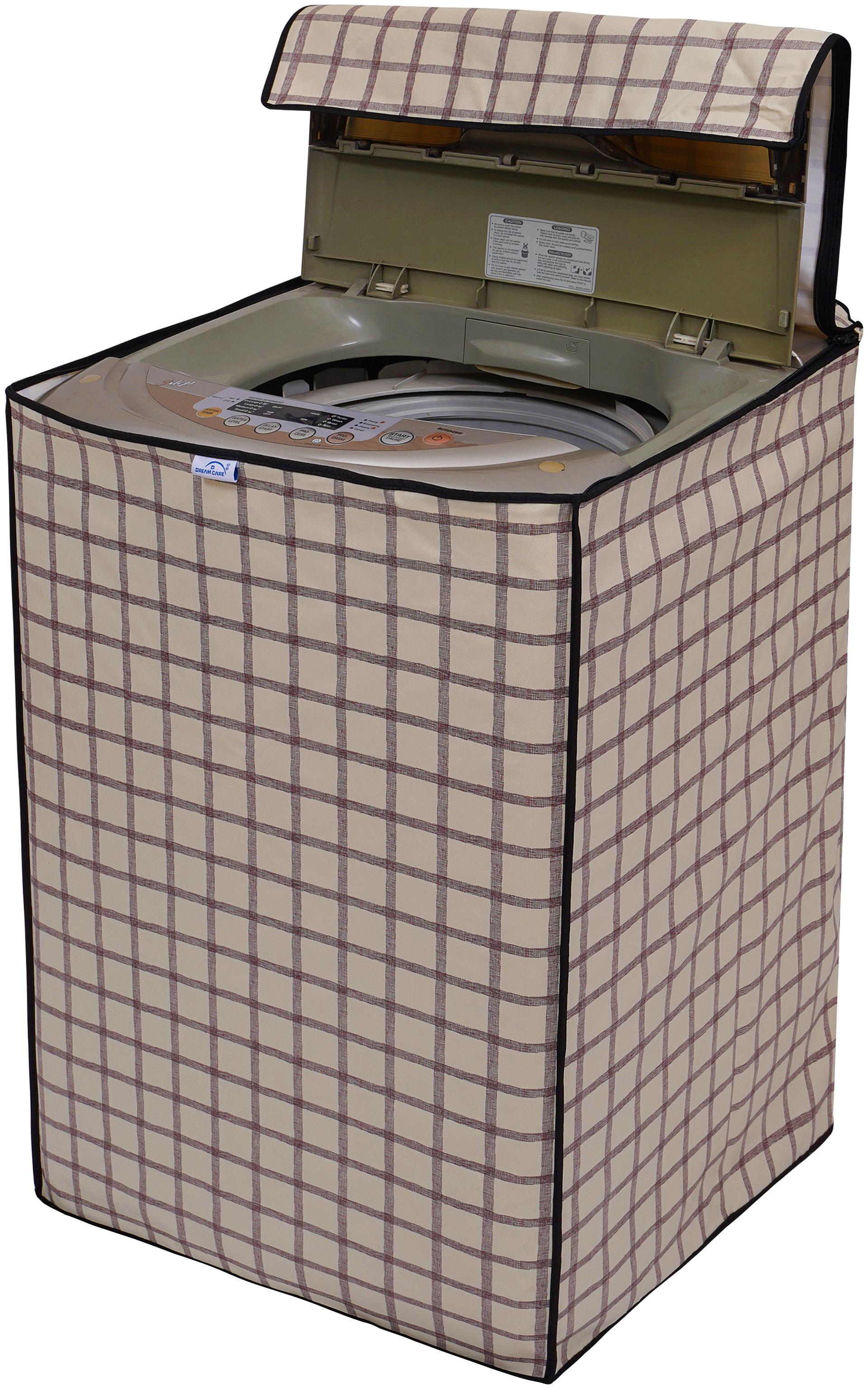 

Glassiano Washing Machine Cover For Fully Automatic Top Load LG T1077NEDL1 Turbo Drum 9 kg Washing Machine CAM10