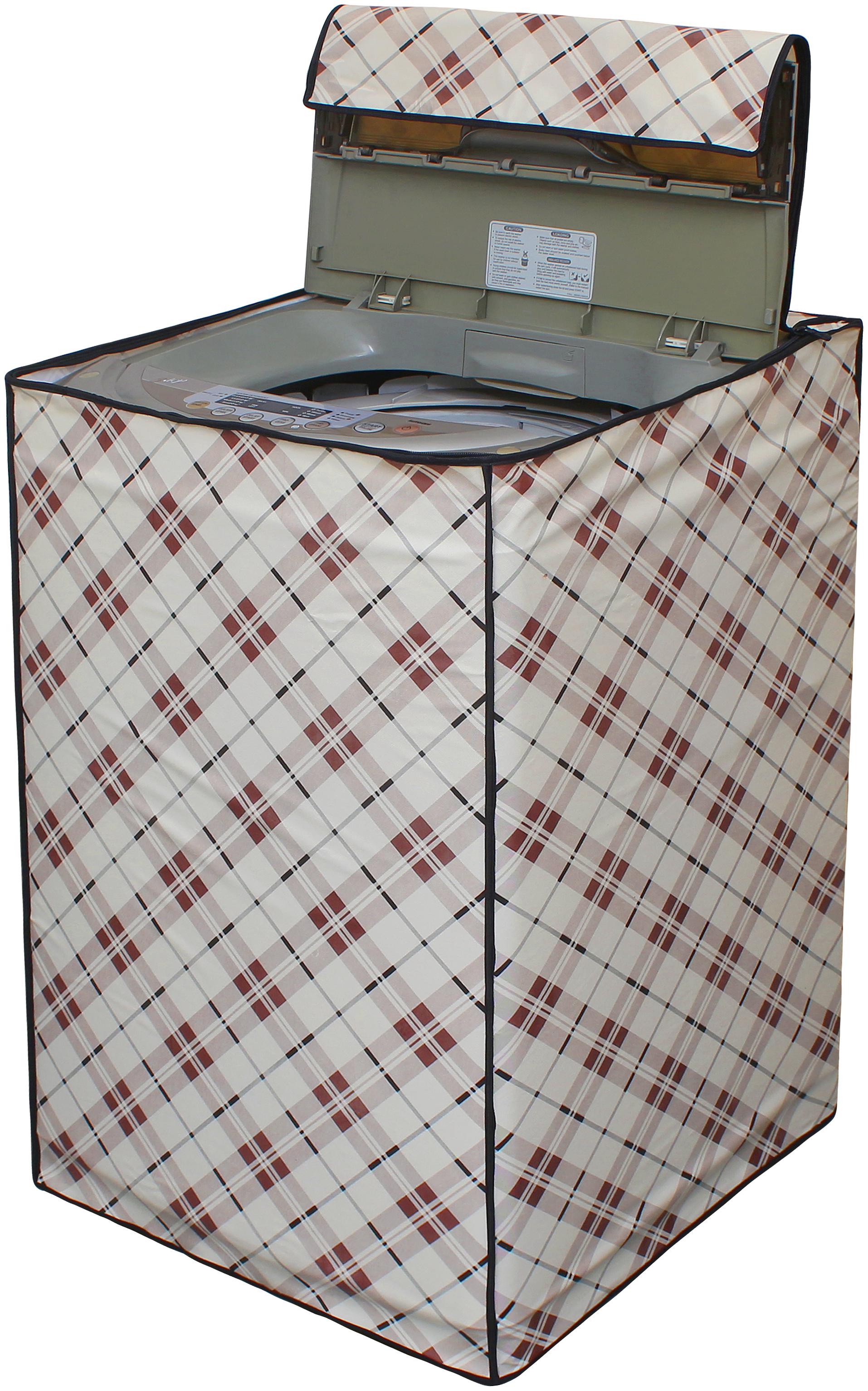 

Glassiano Washing Machine Cover For Fully Automatic Top Load LG T1077NEDL5 Turbo Drum 9 kg Washing Machine CAM01