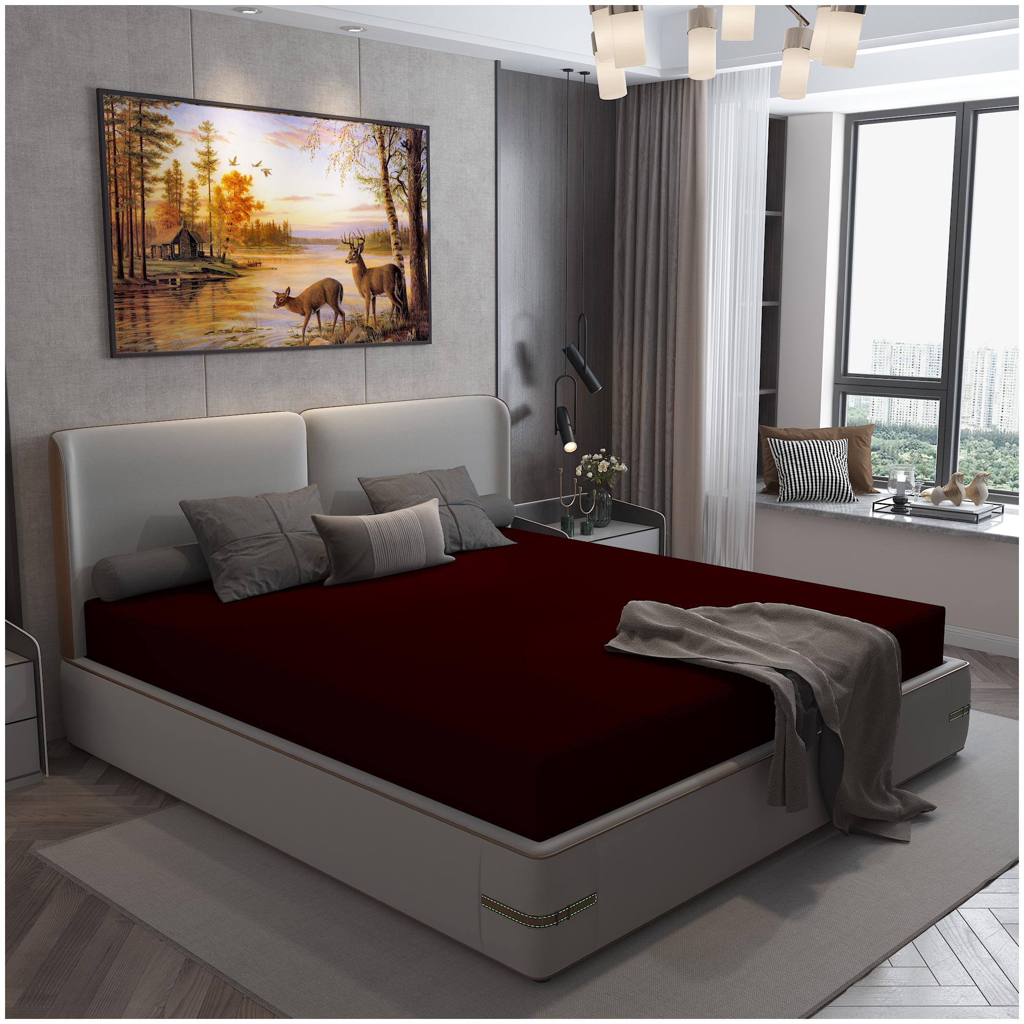 

Glassiano Waterproof Terry Cotton Mattress Protector Queen Size Bed Maroon