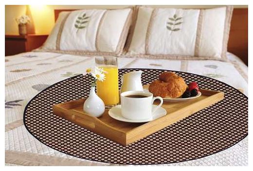 

Glassiano Waterproof Oilproof Round Bed Server Mat