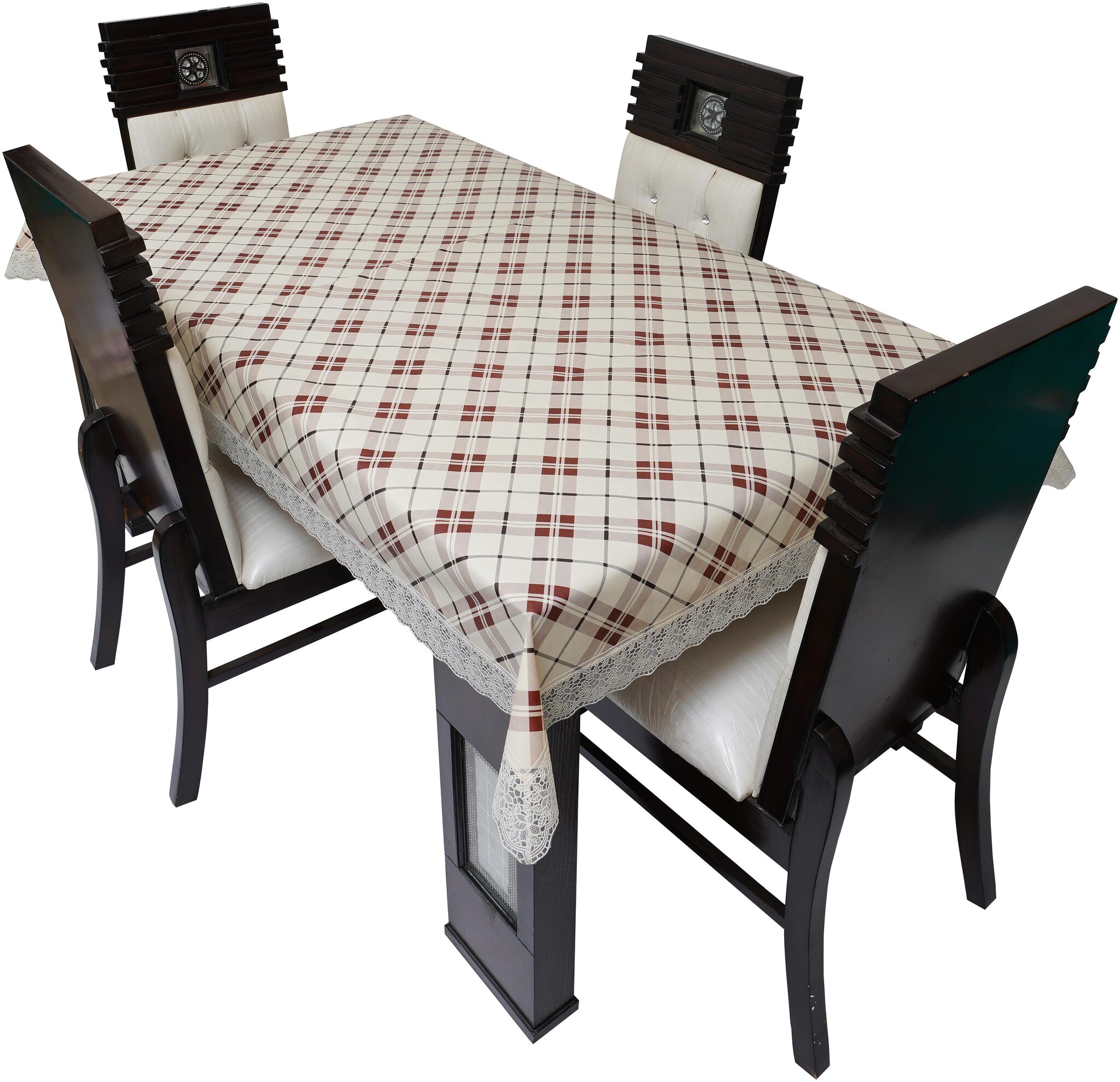 

Glassiano Waterproof Dinning Table Cover 4 Seater 4 Seater Dinning Table Cover Plastic
