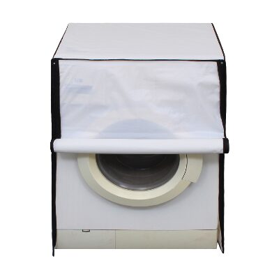 

Glassiano White Colored Washing Machine Cover For Fully Automatic Front Load 5 kg to 5 5 kg Model