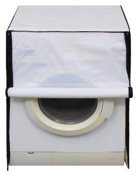 Glassiano White Colored Washing Machine Cover For Bosch WAB16161IN Fully Automatic Front Load 6 Kg