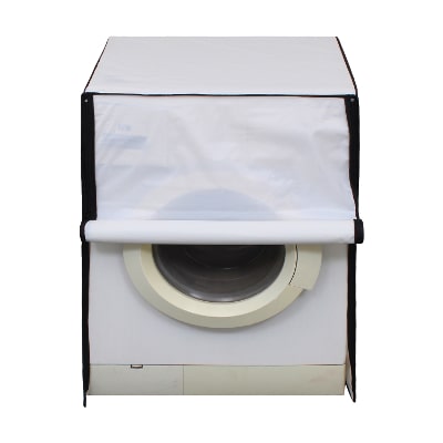 

Glassiano White Colored Washing Machine Cover For Fully Automatic Front Load 8 kg to 8 5 kg Model