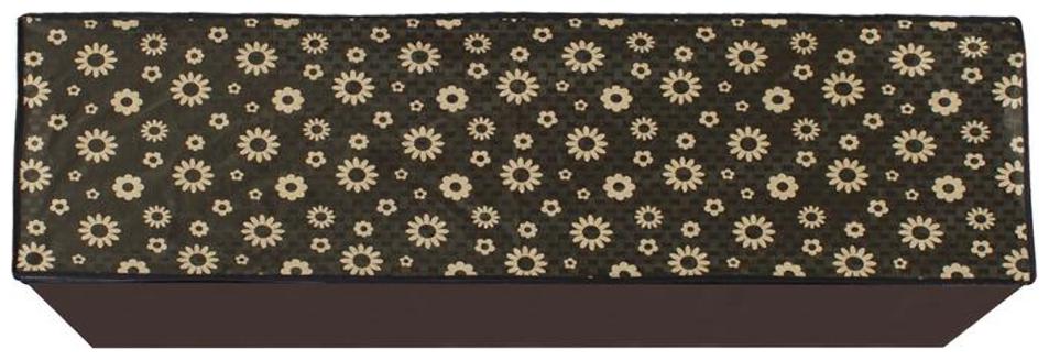 

Glassiano Yellow Floral Printed AC Cover for Split Indoor Unit 1 5 Ton