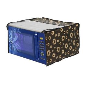 Glassiano Yellow Floral Printed Microwave Oven Cover for IFB 25 Litre Convection Microwave Oven (25BC4;Black +Floral Design)