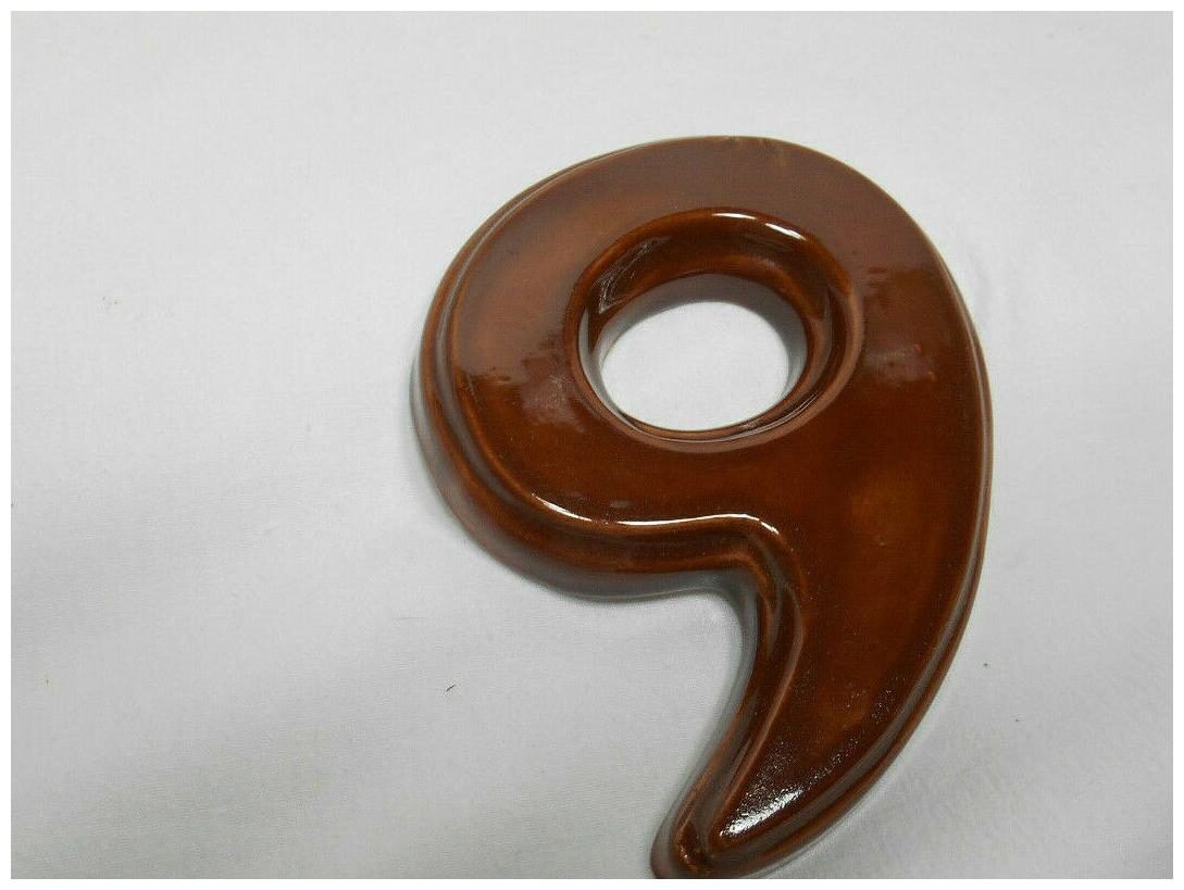 

Glazed Ceramic Art Craft House Numbers 4 Tall Number 6 or 9 U Choose