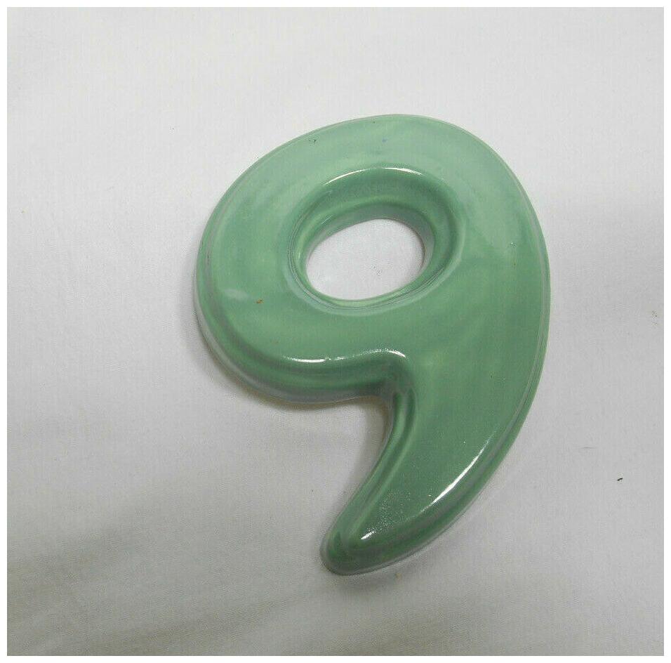 

Glazed Ceramic Art Craft House Numbers 4 Tall Number 6 or 9 U Choose