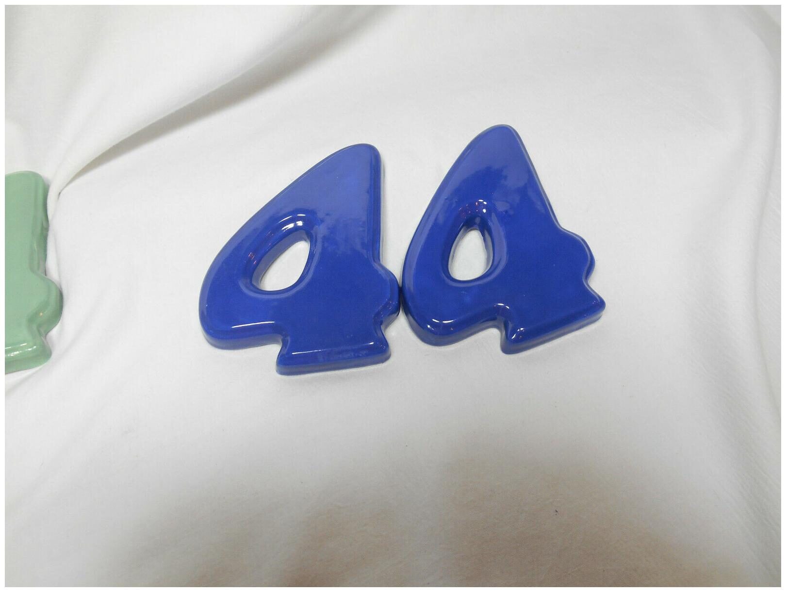 

Glazed Ceramic Art Craft House Numbers 4 Tall Number 4 U Choose
