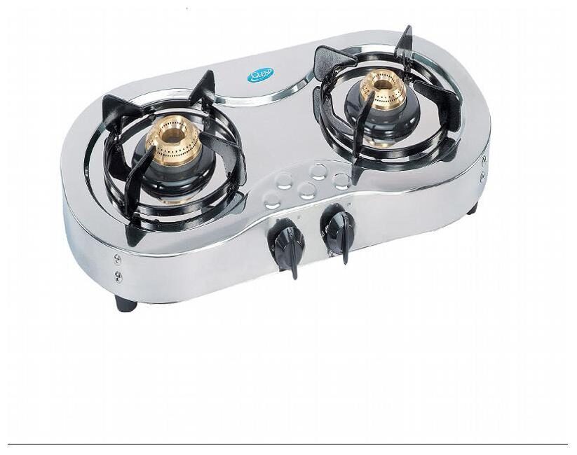 

Glen 2 Burner Automatic Regular Silver Gas Stove