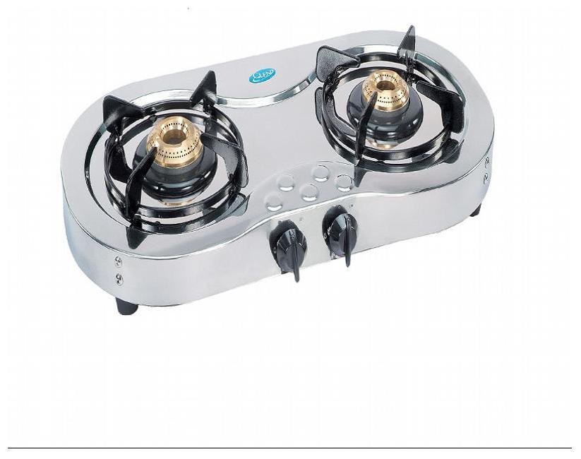 

Glen 2 Burner Automatic Regular Silver Gas Stove