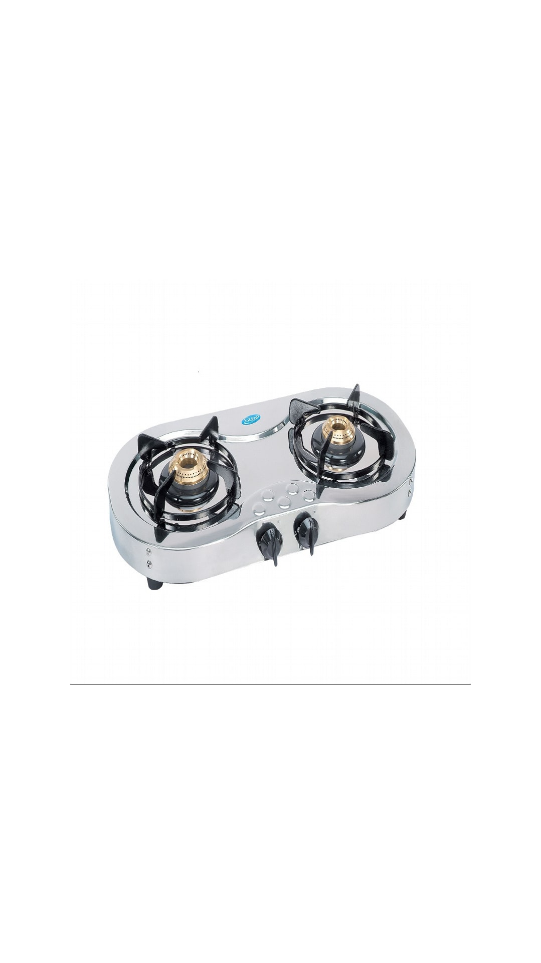 

Glen 2 Burner Automatic Regular Silver Gas Stove