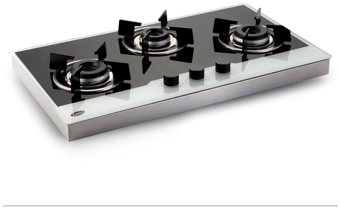 

Glen 3 Burner Automatic Hobs Assorted Gas Stove