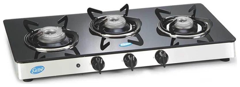 

Glen 3 Burner Automatic Regular Black Gas Stove