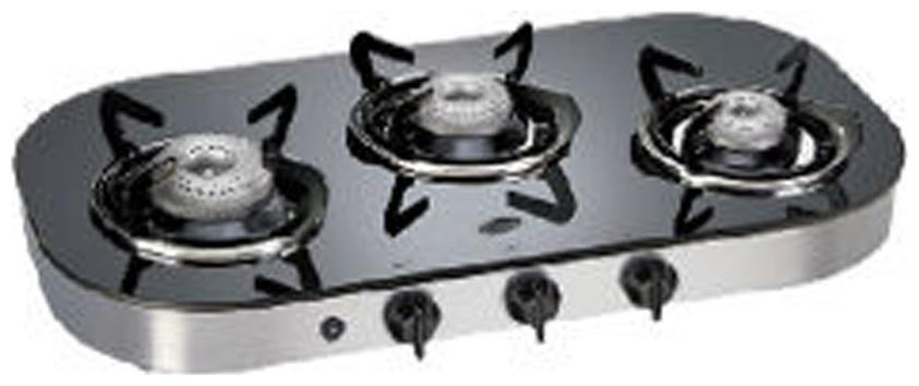 

Glen 3 Burner Automatic Regular Black Gas Stove