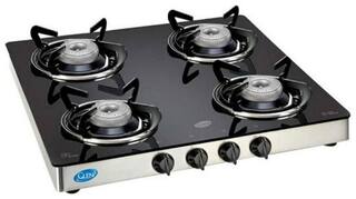 Glen 4 Burner Regular Silver Gas Stove