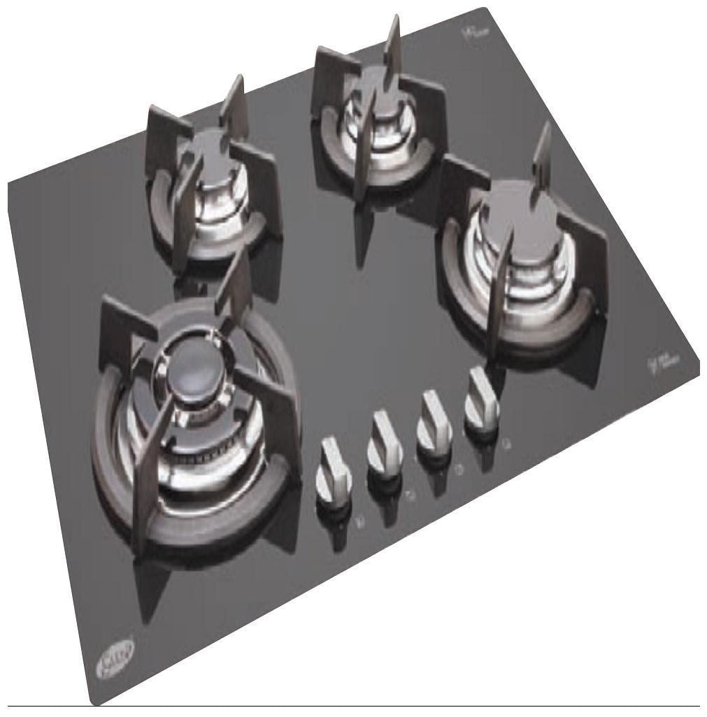 

Glen 4 Burner Automatic Hobs Black Gas Stove