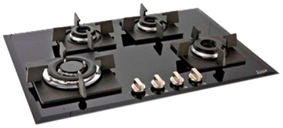 

Glen 4 Burner Automatic Hobs Black Gas Stove
