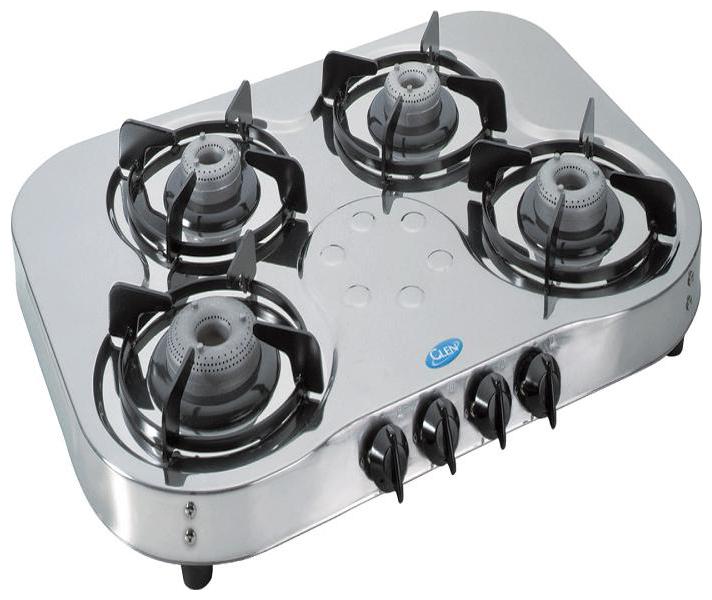 

Glen 4 Burner Regular Silver Gas Stove