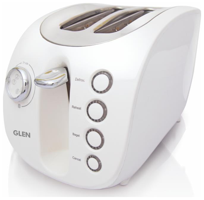 

Glen 3011 2 Slices Pop-Up Toaster - White