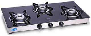 Glen 3 Burner Regular Black Gas Stove