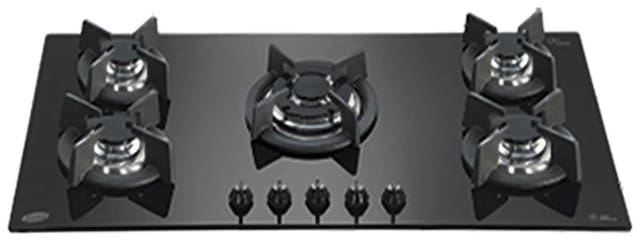 Glen 5 Burner Automatic Hobs Black Gas Stove