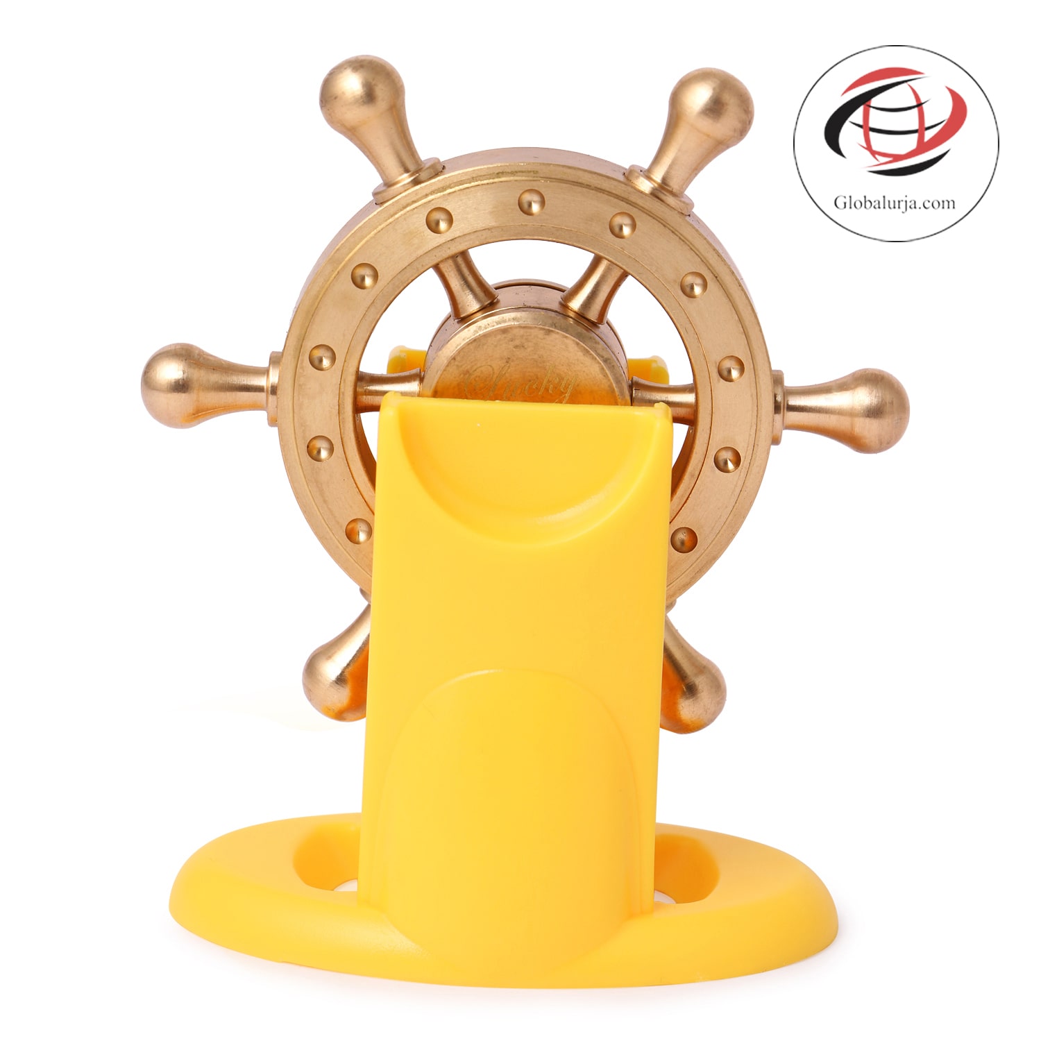 

Globalurja Lucky Wheel for Office Desk(Pragati Chakram) with Yellow Stand