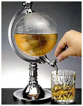 Globe Shpae Liquor/Whisky/Wine/Beer/Vodka/, Dispenser/Decanter for Home Bar/Gift/Pubs/Party Capacity 3.5 litres(3500 ml)