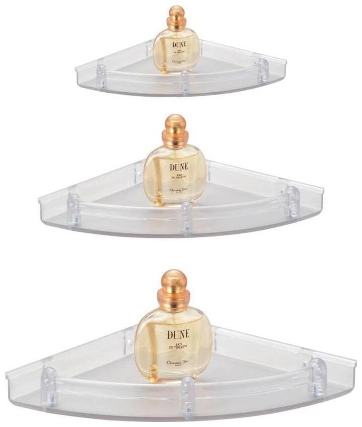 

Globex Unbreakable Premium Quality Plastic Bathroom Corner Shelves (Pack of 3)