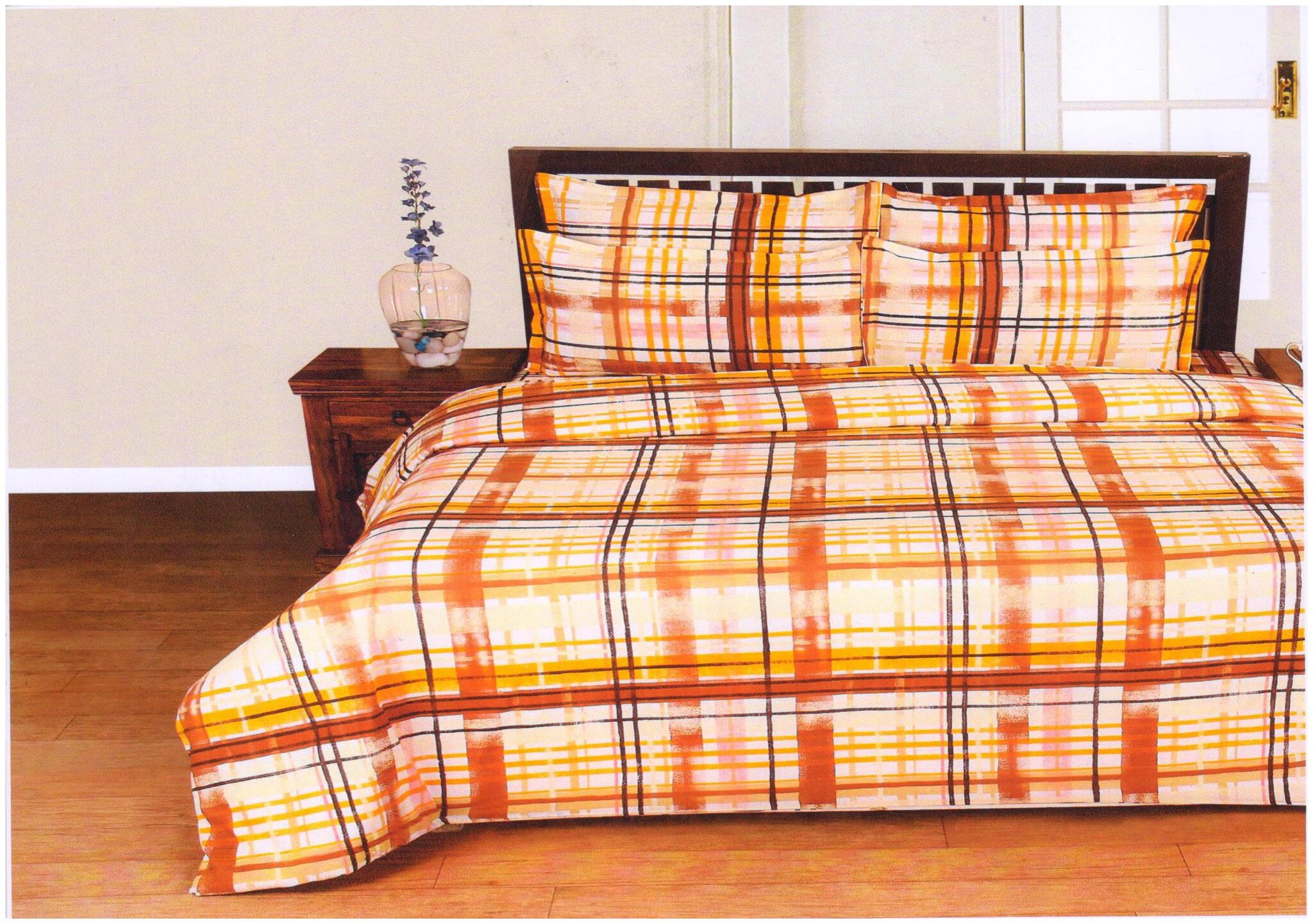 

Glory Cotton Checkered Double Size Bedsheet 160 TC ( 1 Bedsheet With 2 Pillow Covers Multi )